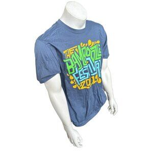 Anvil Men's The Bamboozle Festival 2011 Blue Short Sleeve Shirt Size Large